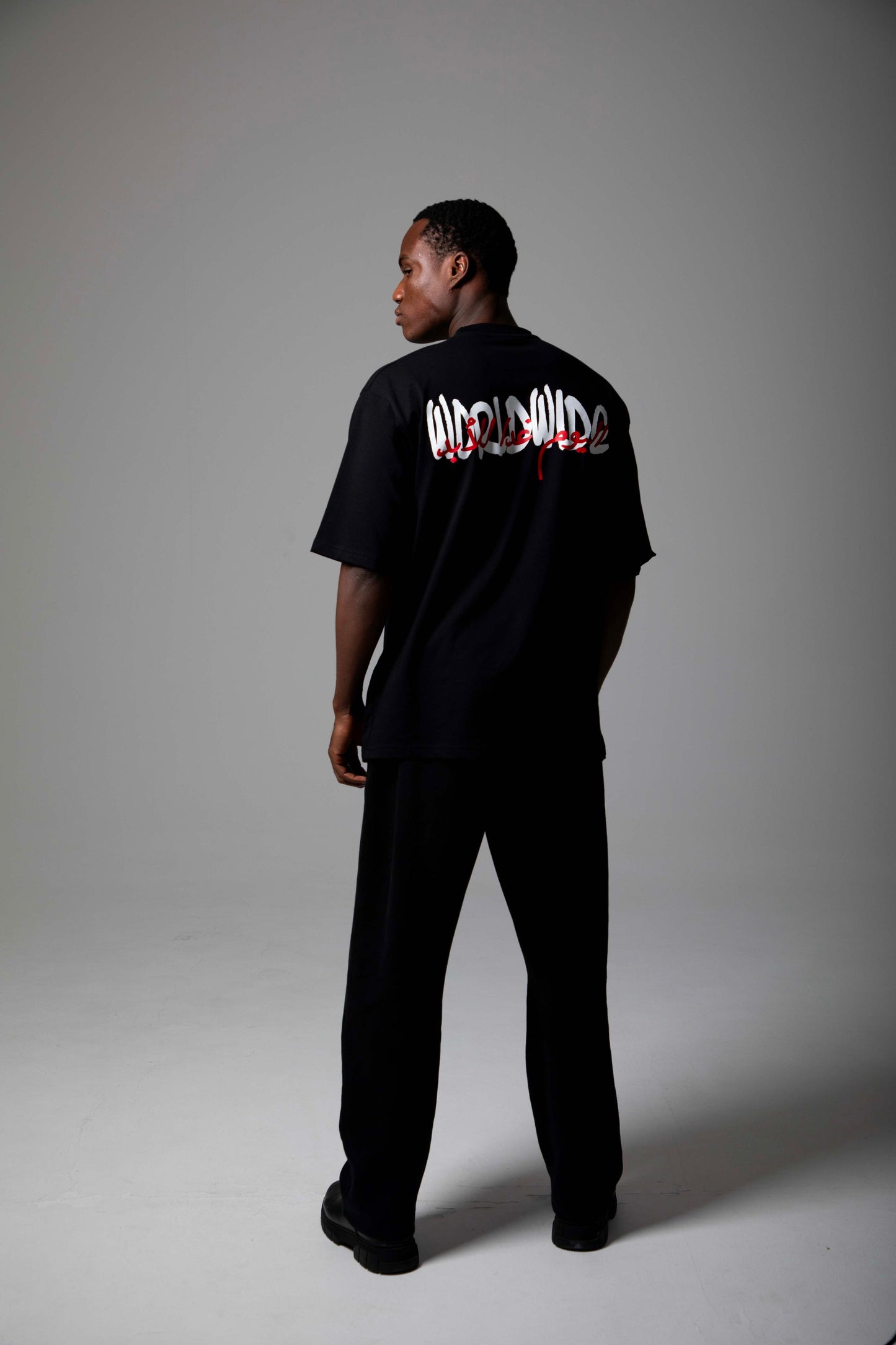 "WORLDWIDE" TEE [BLACK]